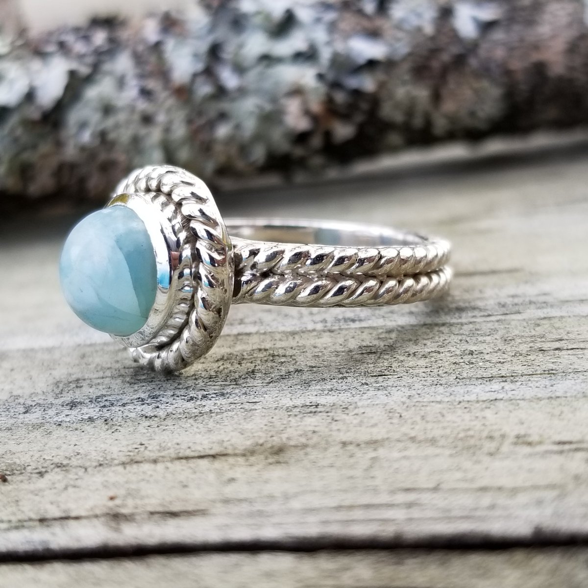 Image of Oceana - Larimar Ring in Sterling Silver