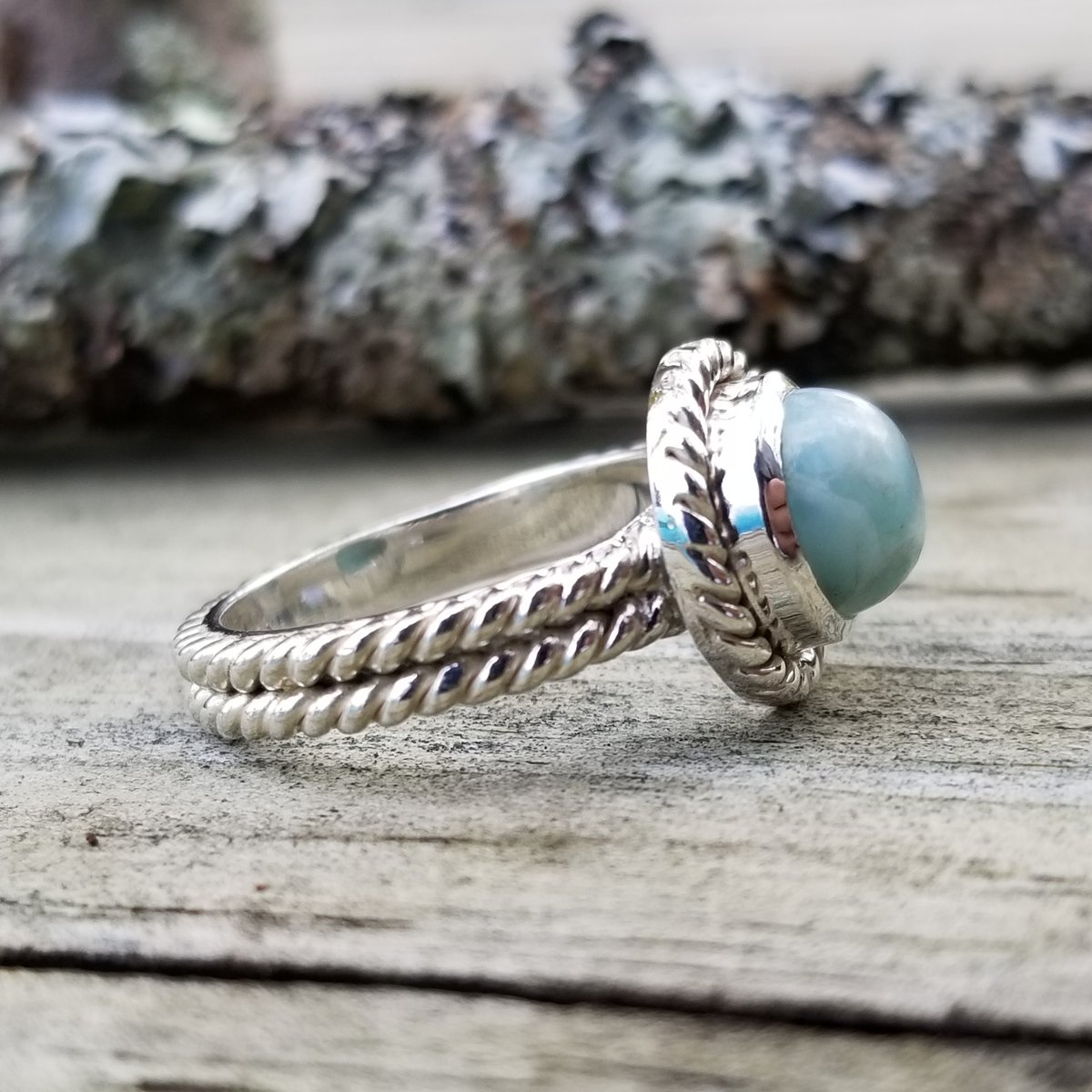 Image of Oceana - Larimar Ring in Sterling Silver