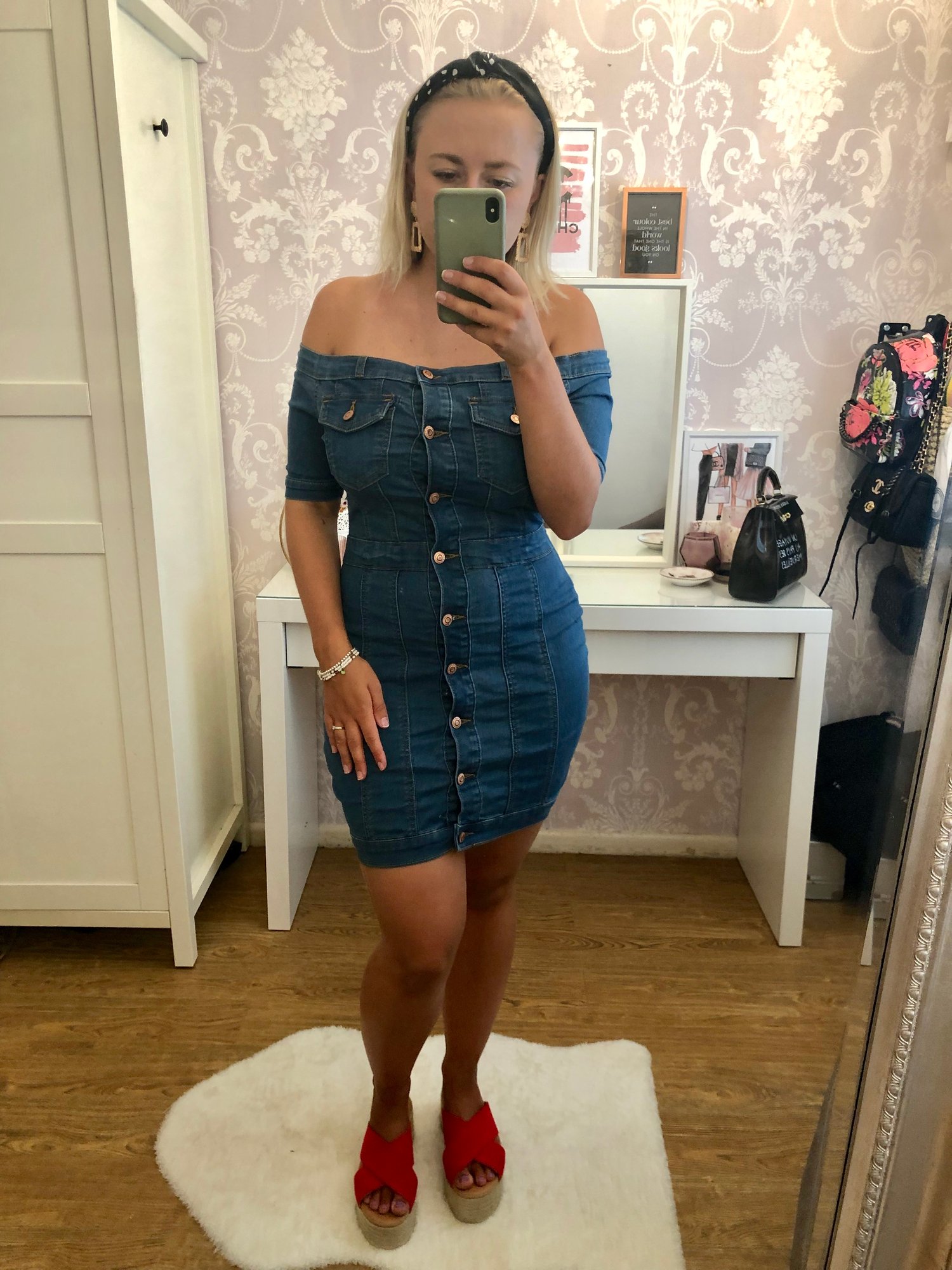 Image of Bardot denim dress 