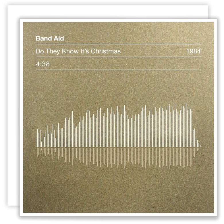 Image of Band Aid - Do They Know It’s Christmas - Sound Wave Christmas Card