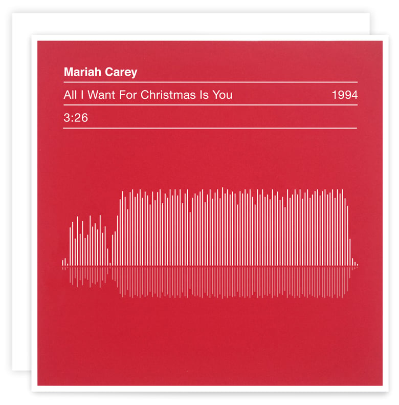 Image of Mariah Carey - All I Want For Christmas Is You - Sound Wave Christmas Card