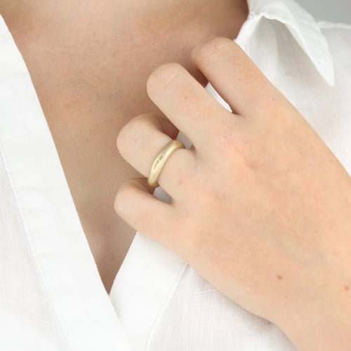 Image of THE MAXI ORGANIC RING IN GOLD