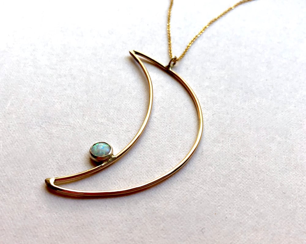 Image of Opal Moon Necklace
