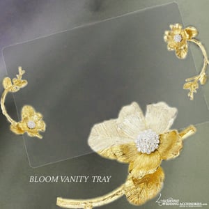 Image of Bloom Glass Vanity Tray Gold