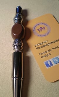 Fashionista Pen - Brown and Silver