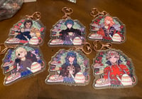 acrylic fe three houses charms tea party