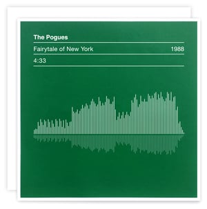 Image of The Pogues - Fairytale of New York - Sound Wave Card Christmas Card