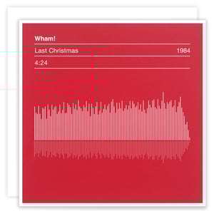 Image of Wham! Last Christmas Sound Wave Christmas Card