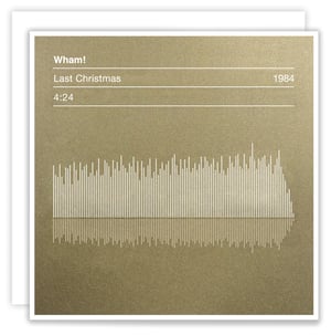Image of Wham! Last Christmas Sound Wave Christmas Card