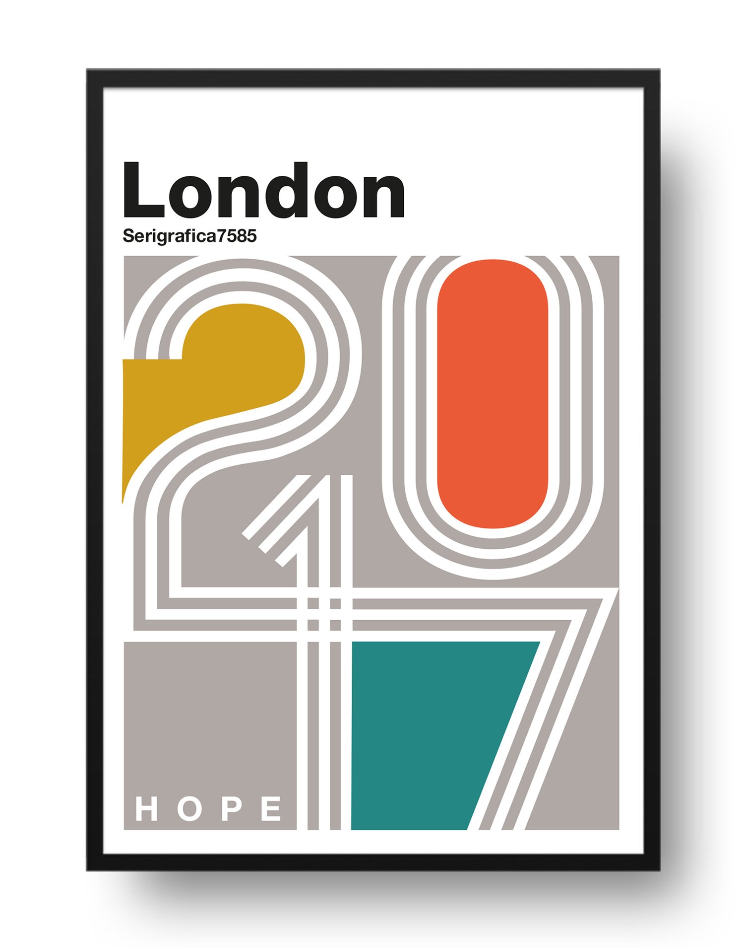 Image of London Hope 2017 Typographic Screen Print