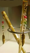 Gold Shell Hair Sticks with Charms