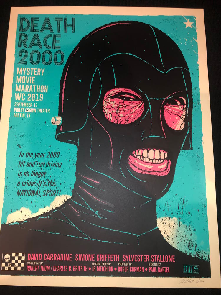 Image of Death Race 2000 Wafflecon 2019 print