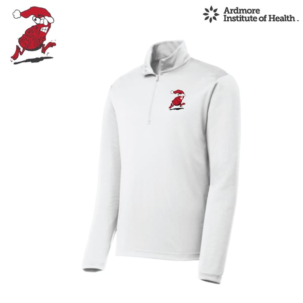 Image of CHIGGER CHASE- DRI FIT 1/4 ZIP PULLOVER WHITE 