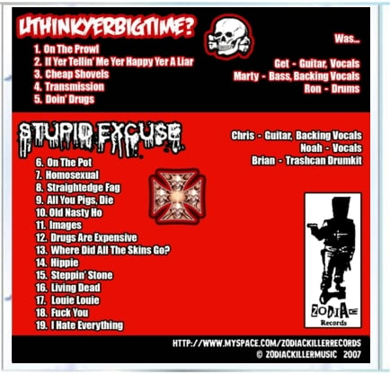 Image of Uthinkyerbigtime?/Stewpid Excuse Split CD