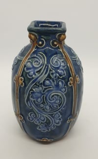 Image 3 of Royal Doulton Lambeth Square topped ‘slip ware’ vase