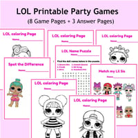 LOL Inspired Printable Party Game