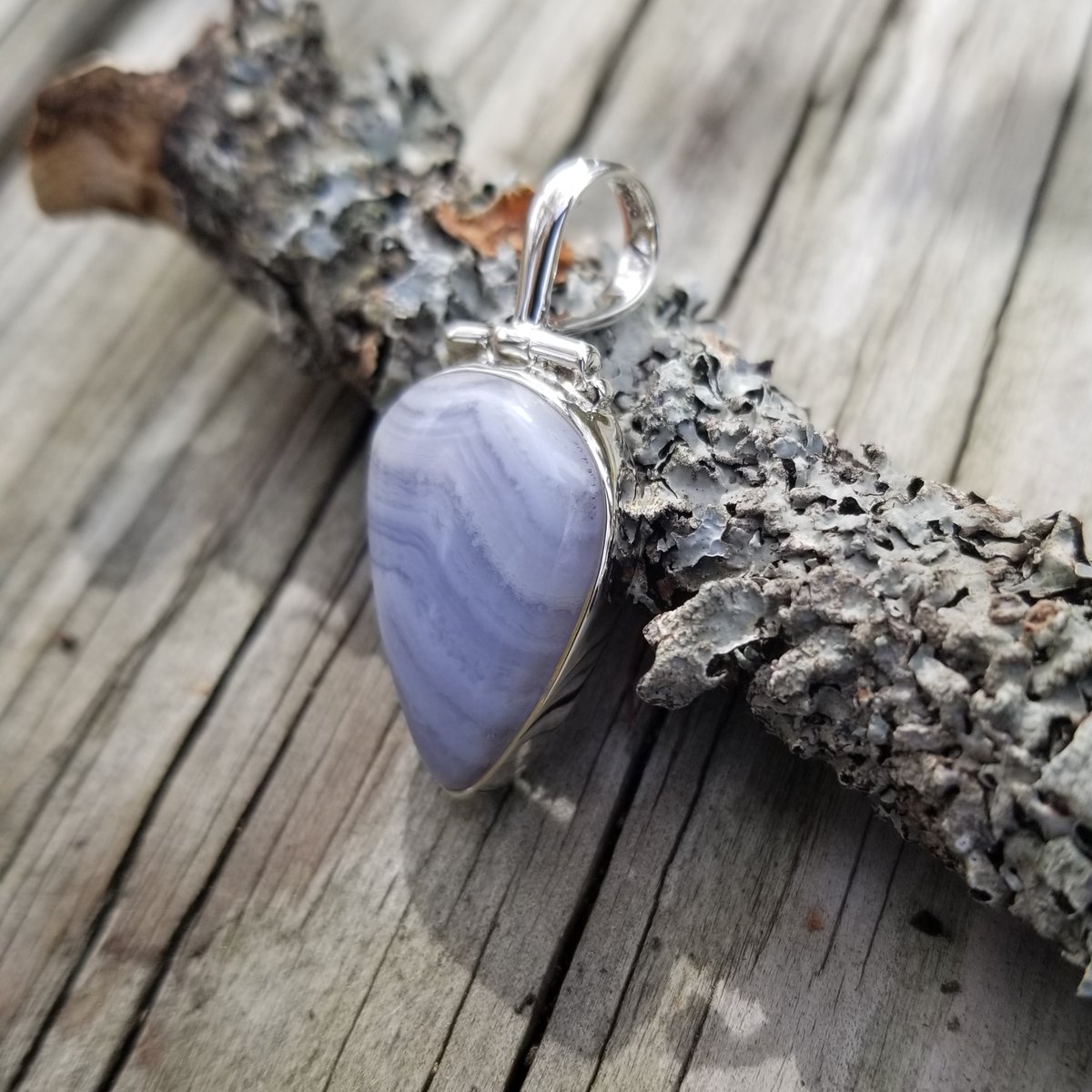 Image of Calm - Blue Lace Agate Pendant