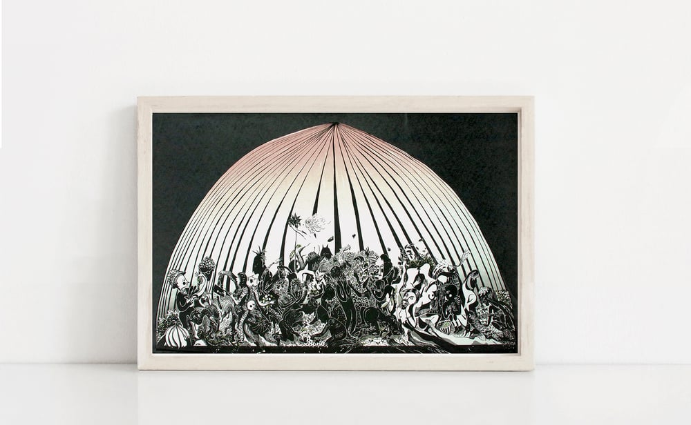 Image of Green House / Plant Rituals - three layered screen print