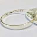 Personalised Silver Hammered Bangle 