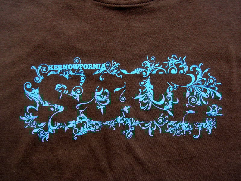Image of Ladies & Mens - Kernowfornia SOUL: T-shirt (Pink, white or brown)