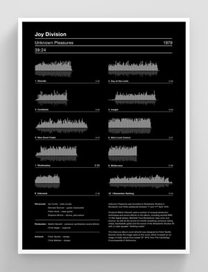 Image of Joy Division Unknown Pleasures Album Sound Wave Screen Print