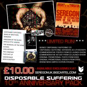 Image of 'DISPOSABLE SUFFERING' - 10th Anniversary Pack!