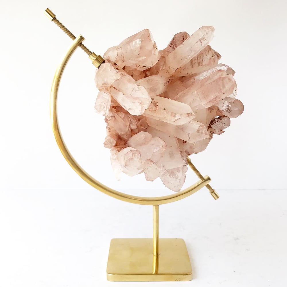 Image of BRASS ARC MINERAL SPECIMEN STAND