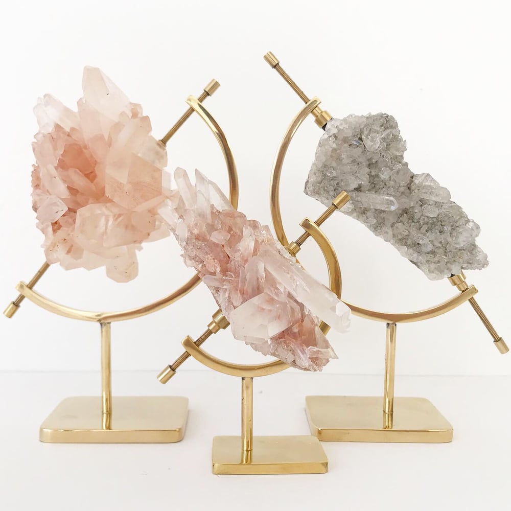 Image of BRASS ARC MINERAL SPECIMEN STAND