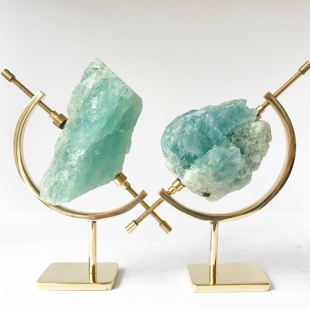 Image of BRASS ARC MINERAL SPECIMEN STAND