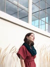 Dark Teal Velvet Scarf 