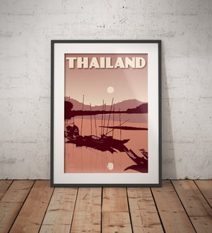 Image of Vintage poster Thailand - River Coral - Fine Art Print
