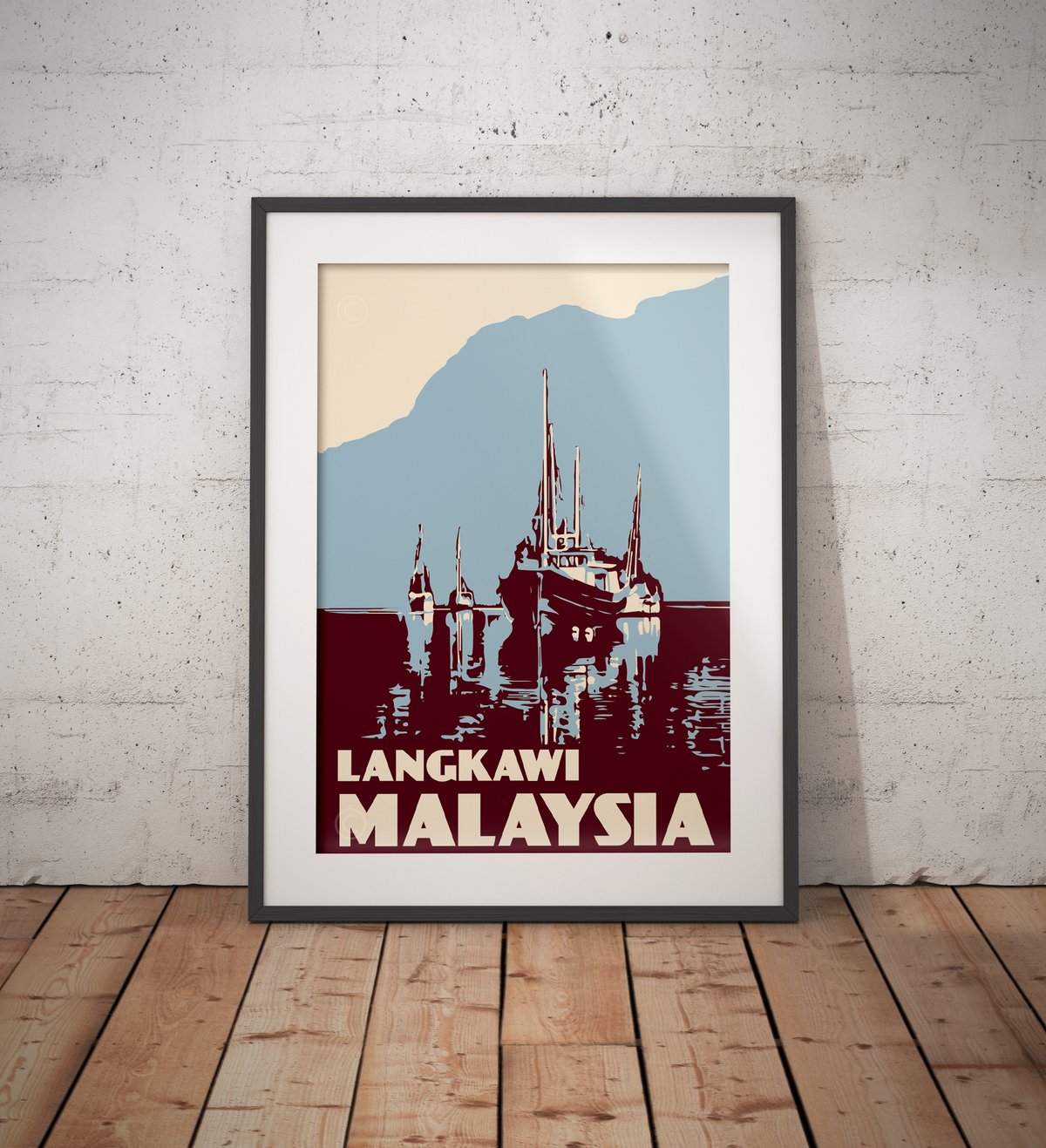 Image of Vintage poster Malaysia - Langkawi - Fine Art Print 