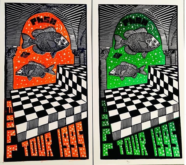 “Audience Chess Move” Phish Fall Tour 1995 Poster (Sets, Singles and T Shirts)