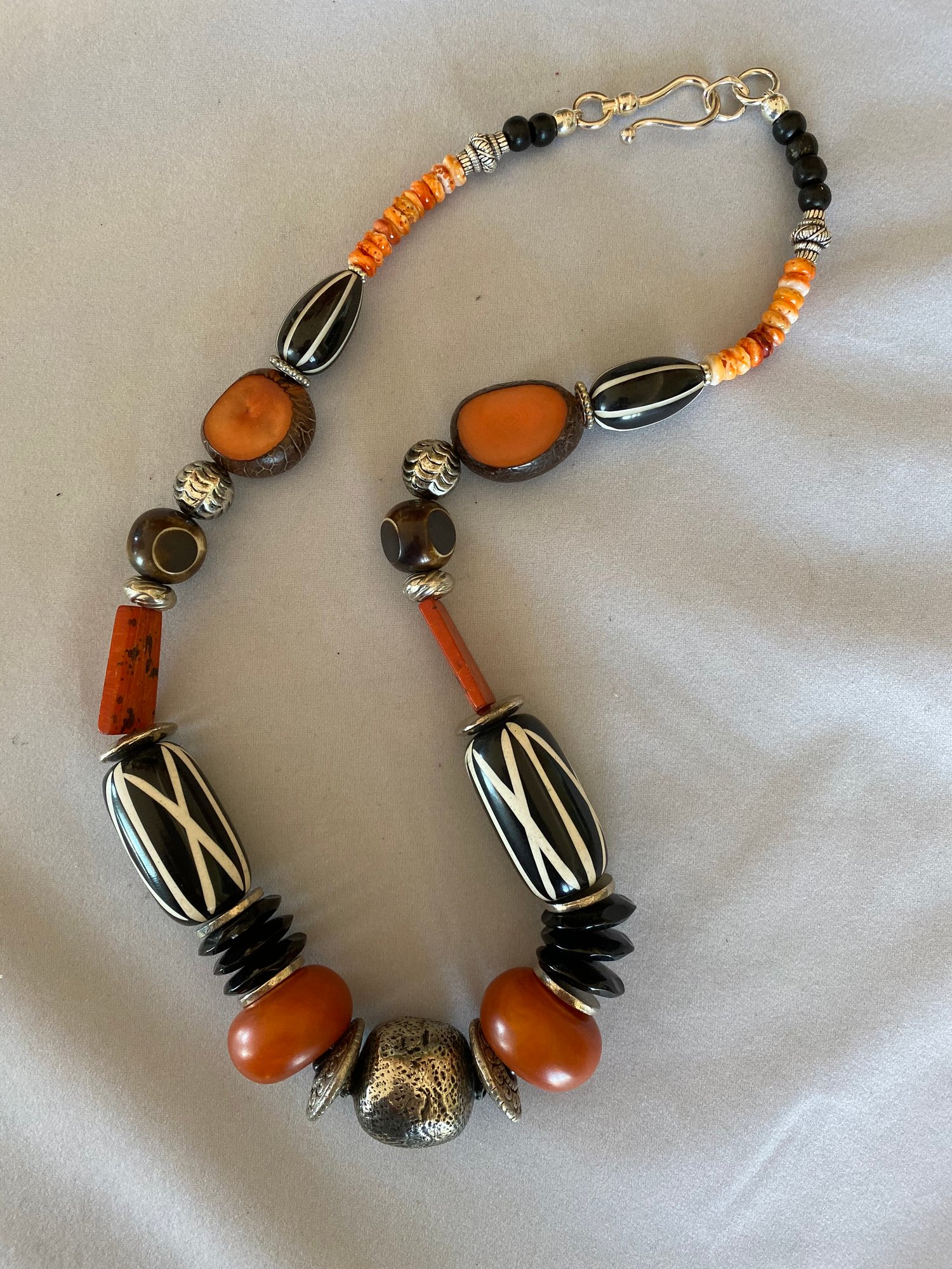 African Resin Fall Necklace | melindakdesigns