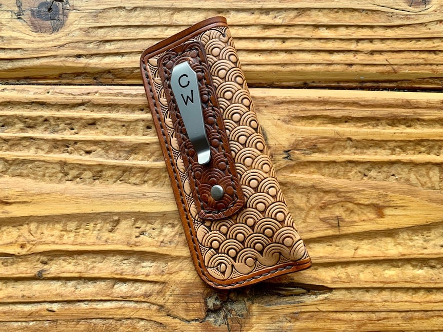 Image of Custom Balisong Pocket Clip Slip - "Floki" 