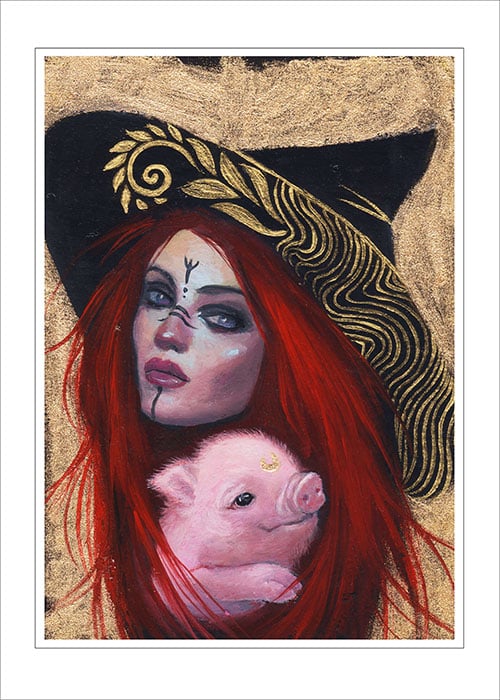 Image of "Piglet Witch" Limited edition print
