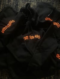 Image 4 of Neon orange ominous hoodie 