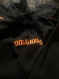 Image 3 of Neon orange ominous hoodie 