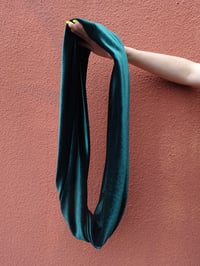 Image 2 of Dark Teal Velvet Scarf 