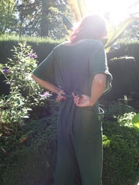 Image 2 of Holly Stalder Fern Double Gauze Jumpsuit with Braided Belt 