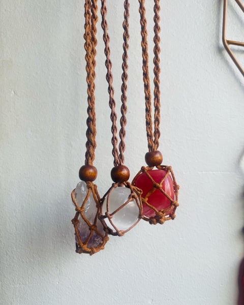 Image of Macrame changeable necklace 