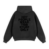 Image 1 of Hot People Wear This Stuff Only Sunfade Two-way Zipper Boxy Fleece Hoodie