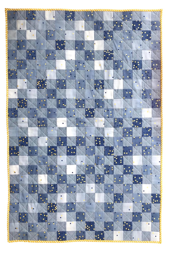 Image of Ombre Confetti Checkerboard Baby Quilt