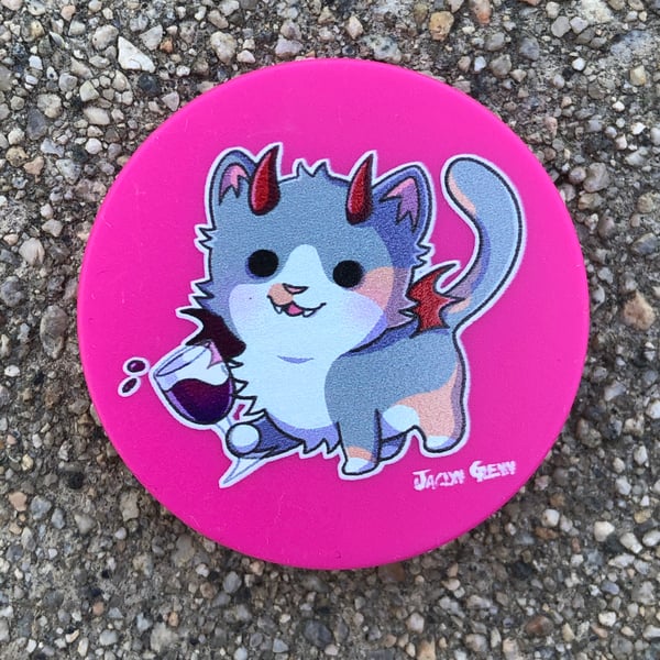 Image of (Ac) Pink WineKitty Popsocket 