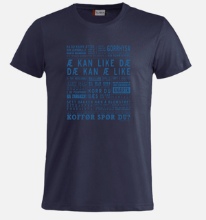 T-skjorte "Æ kan like dæ" Blå (Troms)