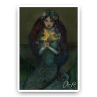 Image 2 of The mermaid and the star A4 print 