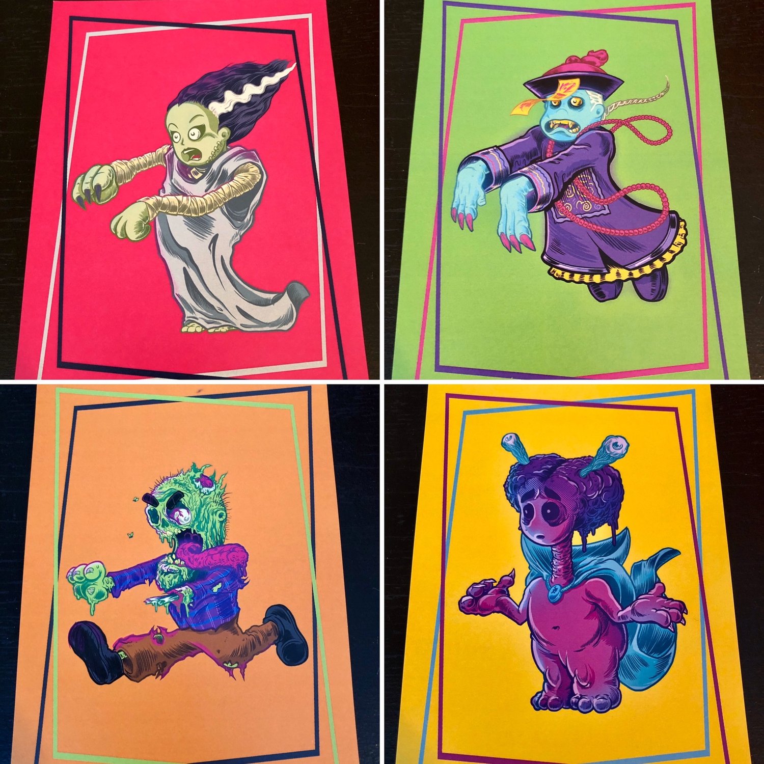 Image of Monsters Unemployed Art Prints - Set of 4