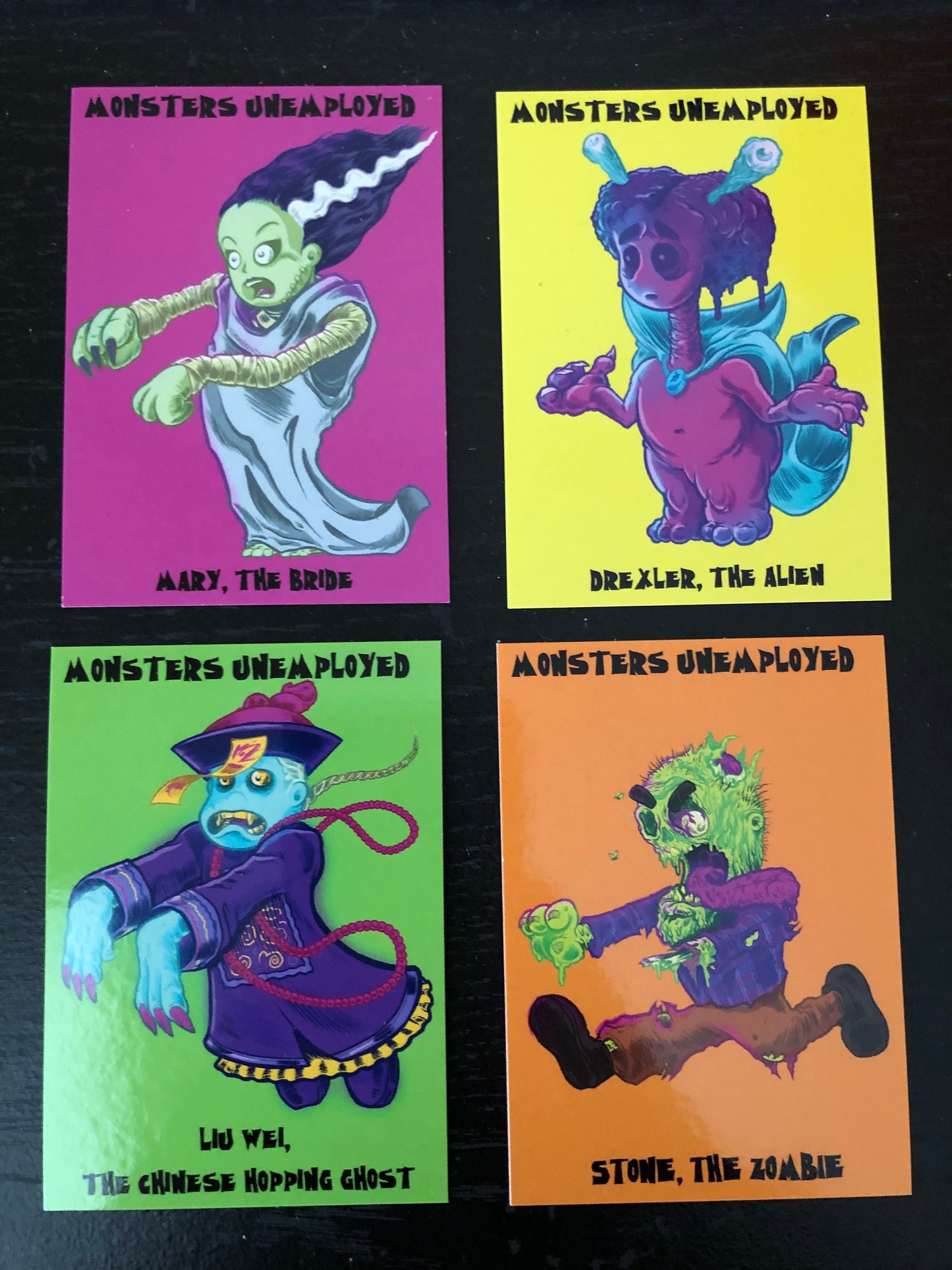 Image of Monsters Unemployed Trading Cards - Set of 4
