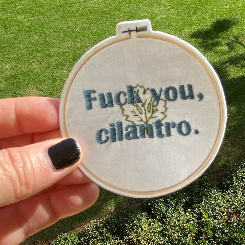 Image of F You, Cilantro Sticker 3"
