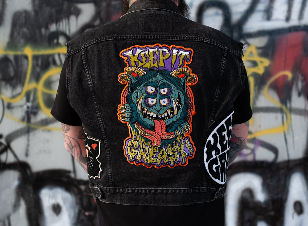 KEEP IT GREASY Lowbrow Backpatch